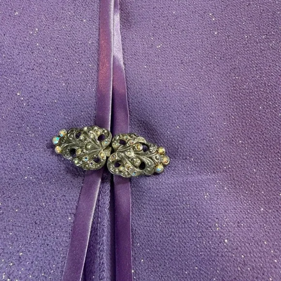 R&M Richards Petite Lavender Sparkle Jacket Dress Suit Women's Size 10P Elegant